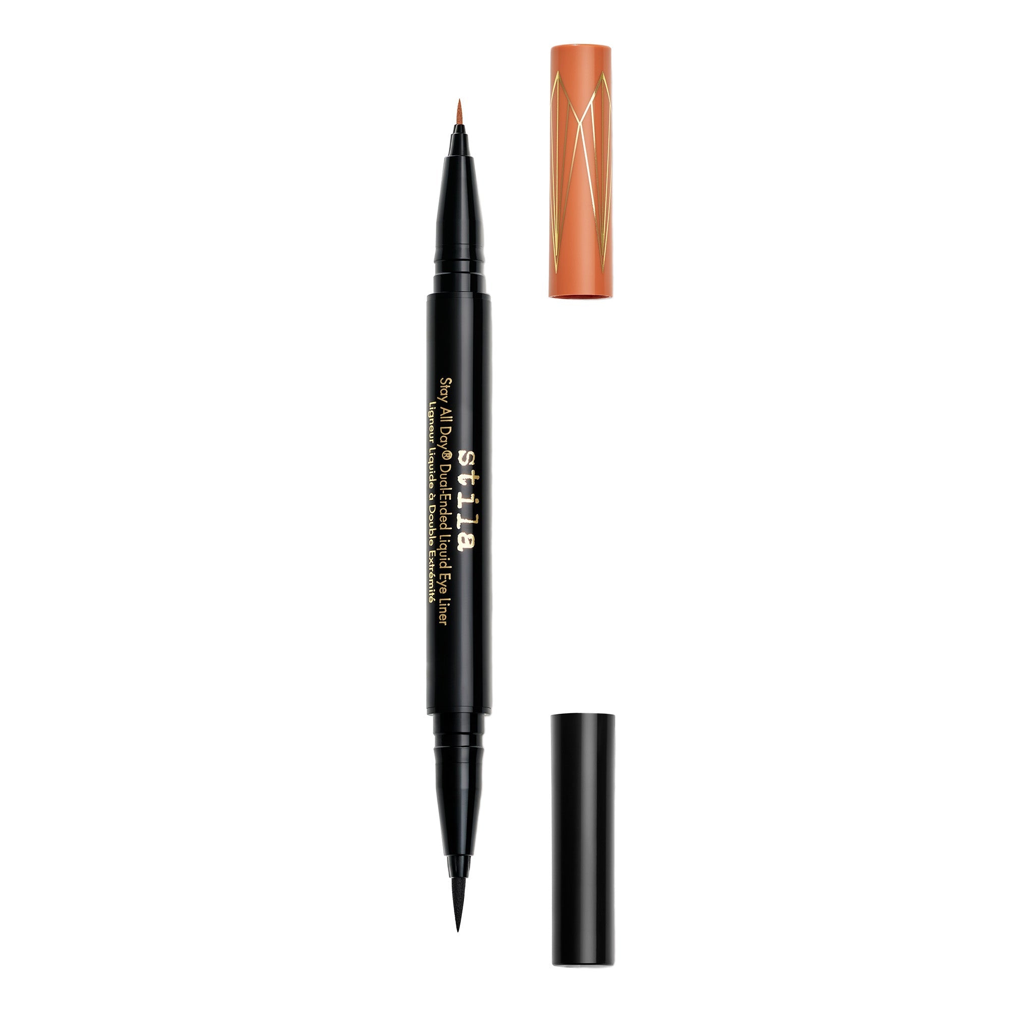 Stay All Day® Dual-Ended Waterproof Liquid Eye Liner: Shimmer Micro Tip - Mai Tai/Intense Black