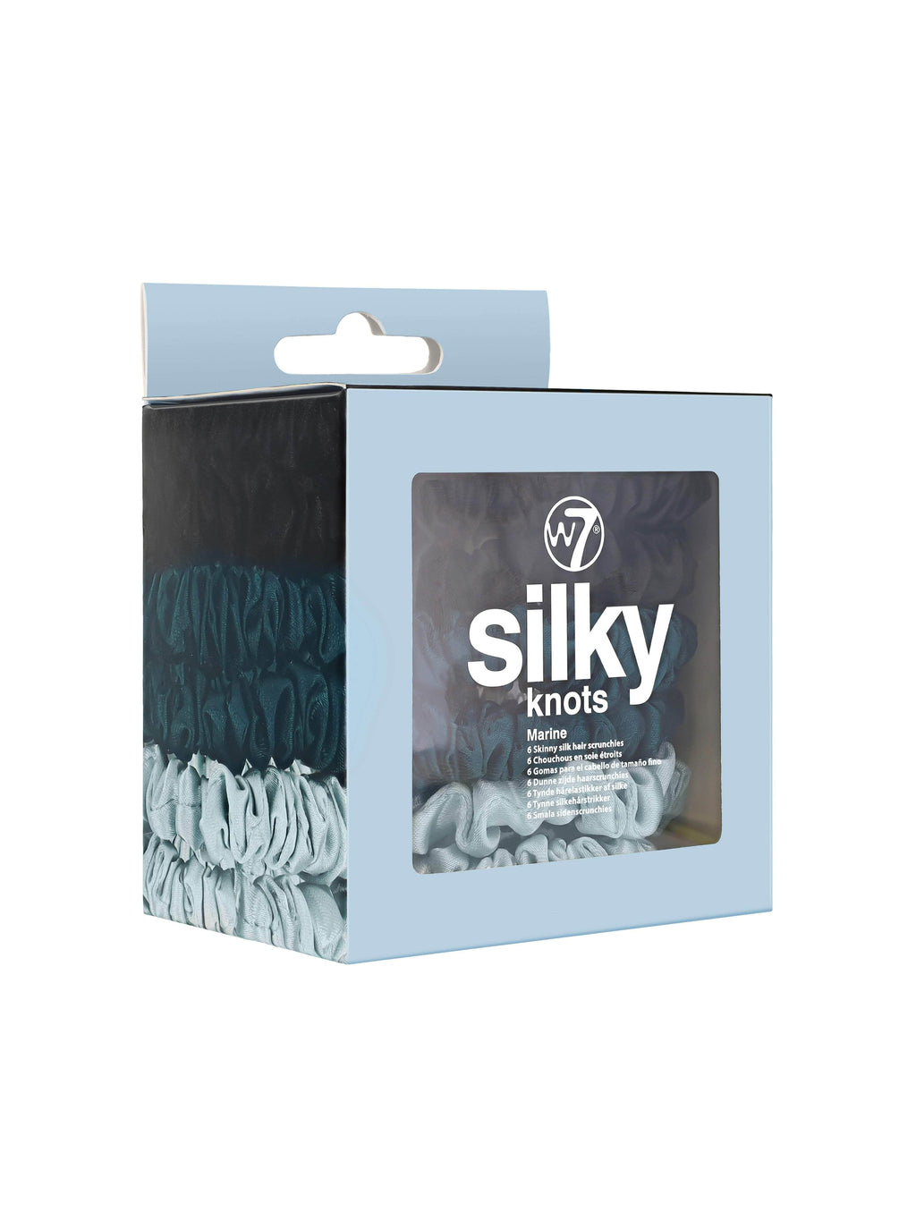 Silky Knots Hair Scrunchies 6 Pack - Marine